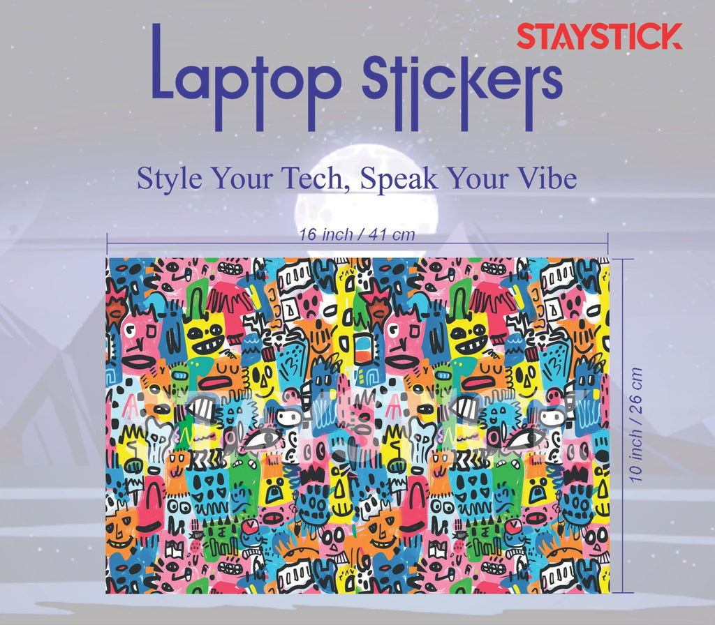 FUNNY CARTOON DESIGNED SKIN LAPTOP STICKER