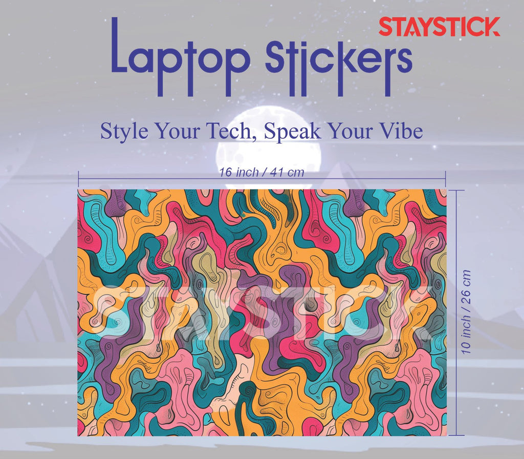 MULTI COLOR DESIGNED SKIN LAPTOP STICKER
