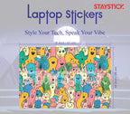 FUNNY MONSTER SKIN LAPTOP STICKER