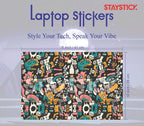 FUNNY MONSTER DESIGNED  LAPTOP STICKER