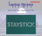 DEEP TEAL GREEN COLOR LAPTOP STICKER