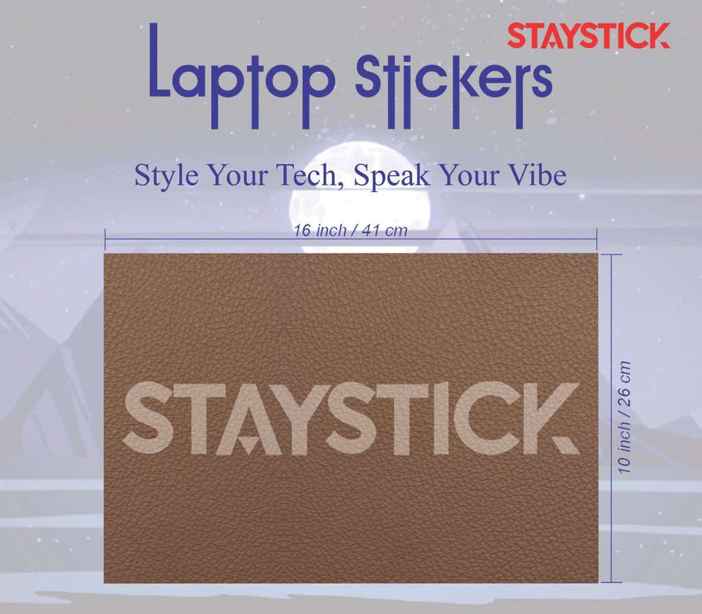 MEDIUM WARM BROWN TONE COLOR LAPTOP STICKER