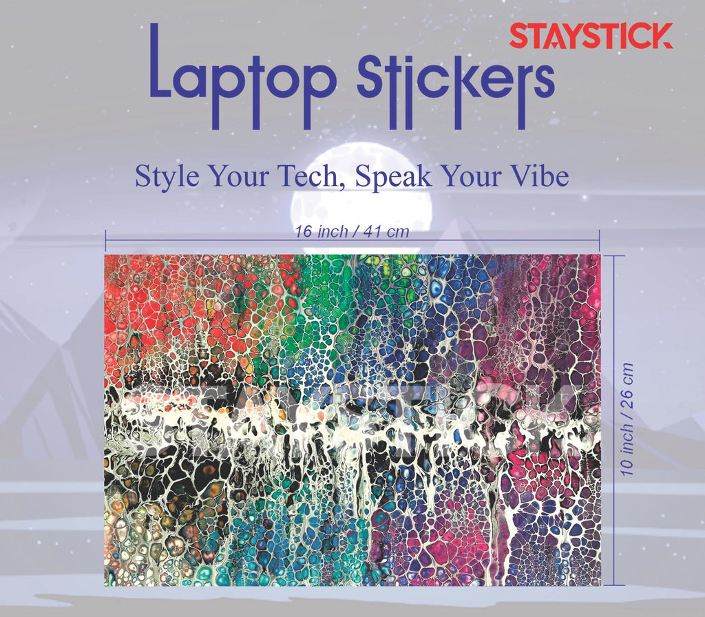 MULTI COCOR DESIGNED LAPTOP STICKER