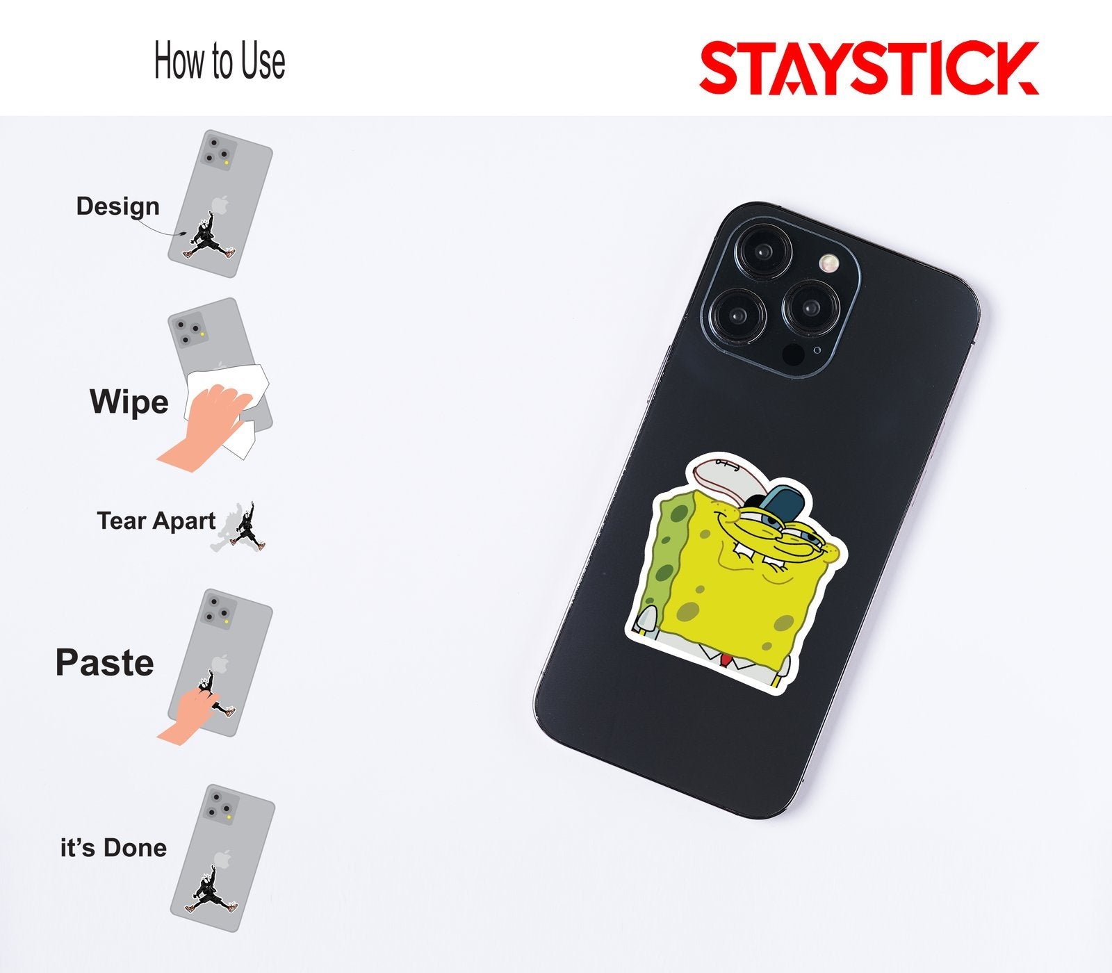 SpongeBob SquarePants Smirk Sticker Premium Vinyl Sticker