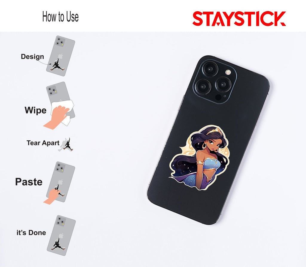 GIRL CARTOON STICKER Premium Vinyl Sticker