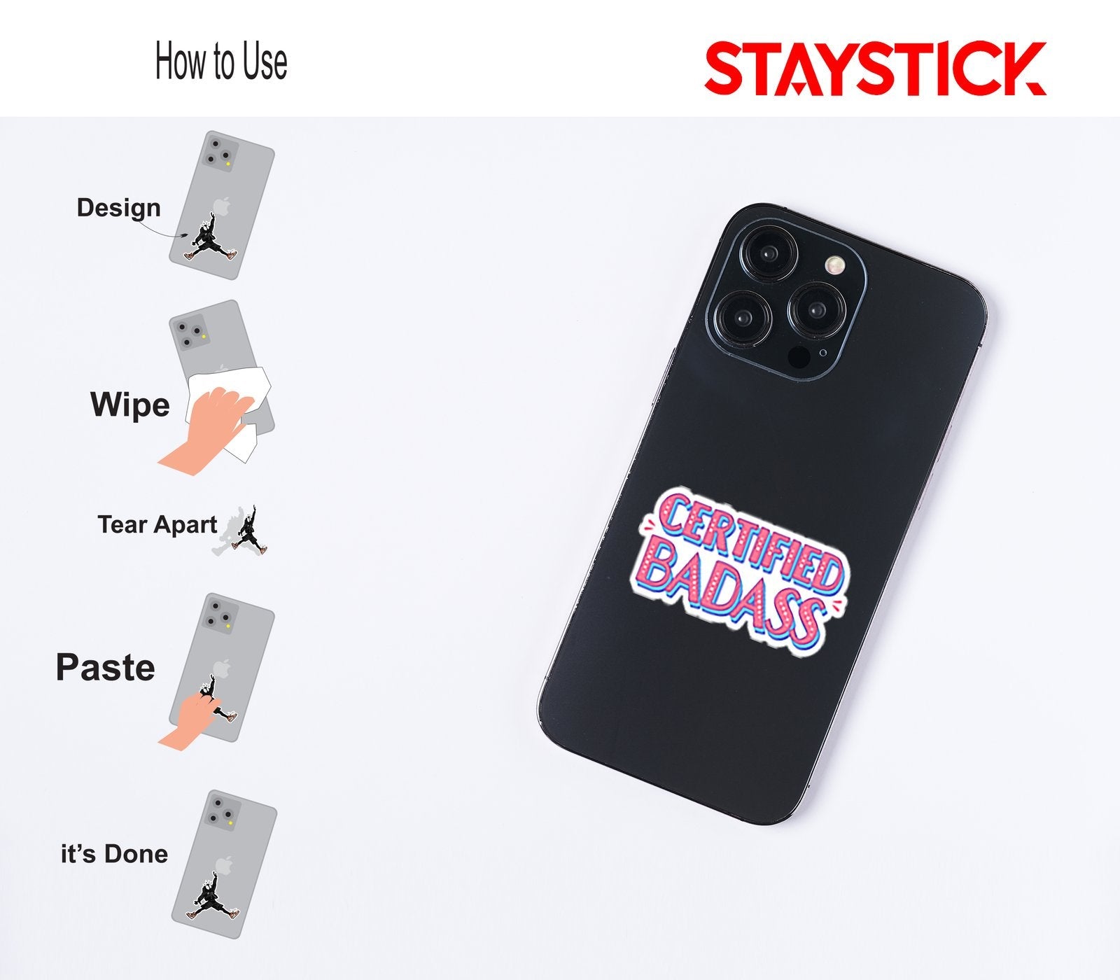 CERTIFIED BADASS STICKER Premium Vinyl Sticker