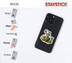 Minecraft Steve with Animals Sticker Premium Vinyl Sticker