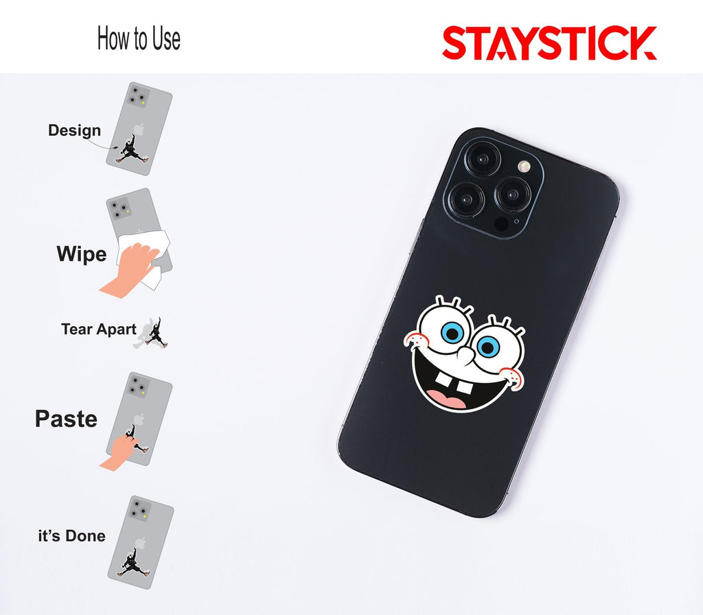 Spongebob Squarepants Face Sticker Premium Vinyl Sticker