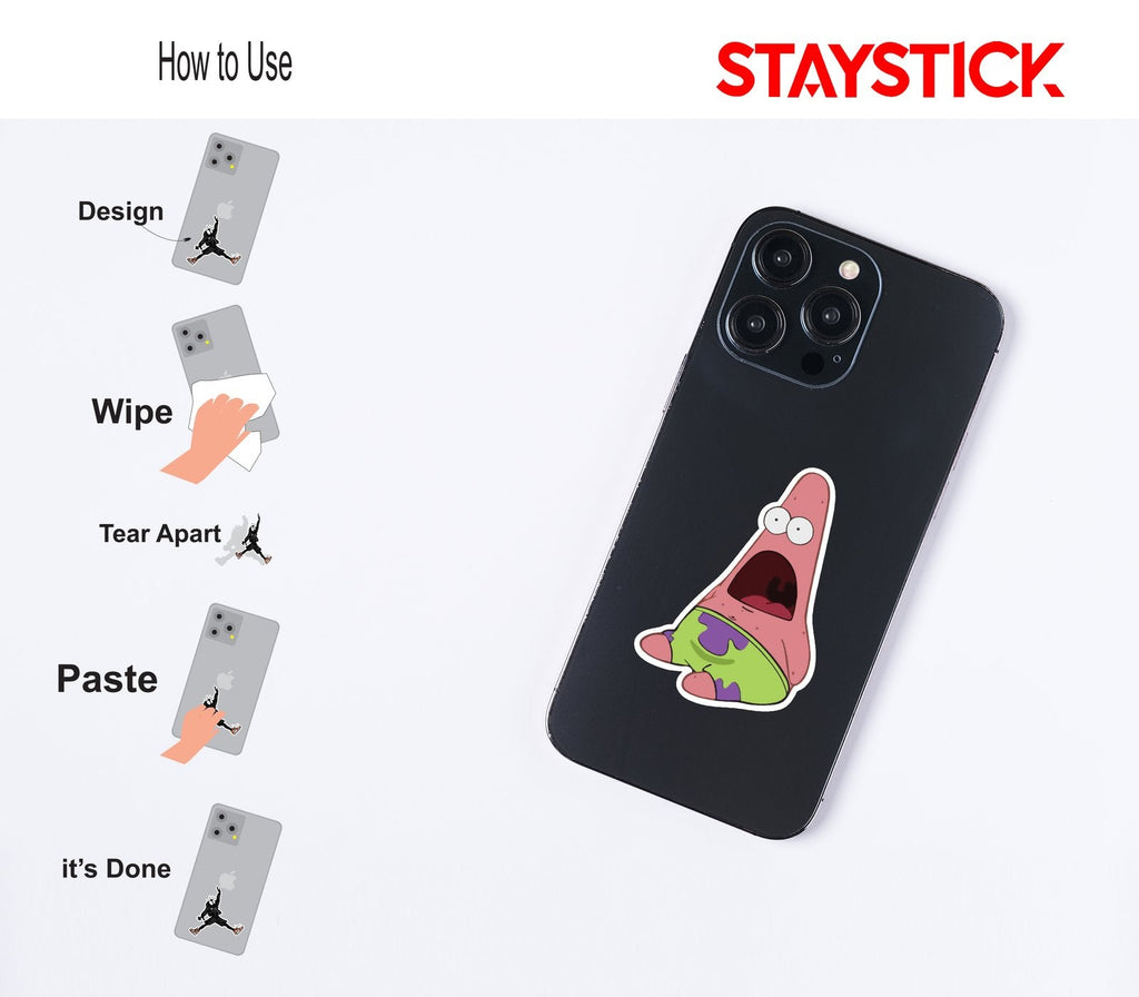 Surprised Patrick Star Sticker Premium Vinyl Sticker