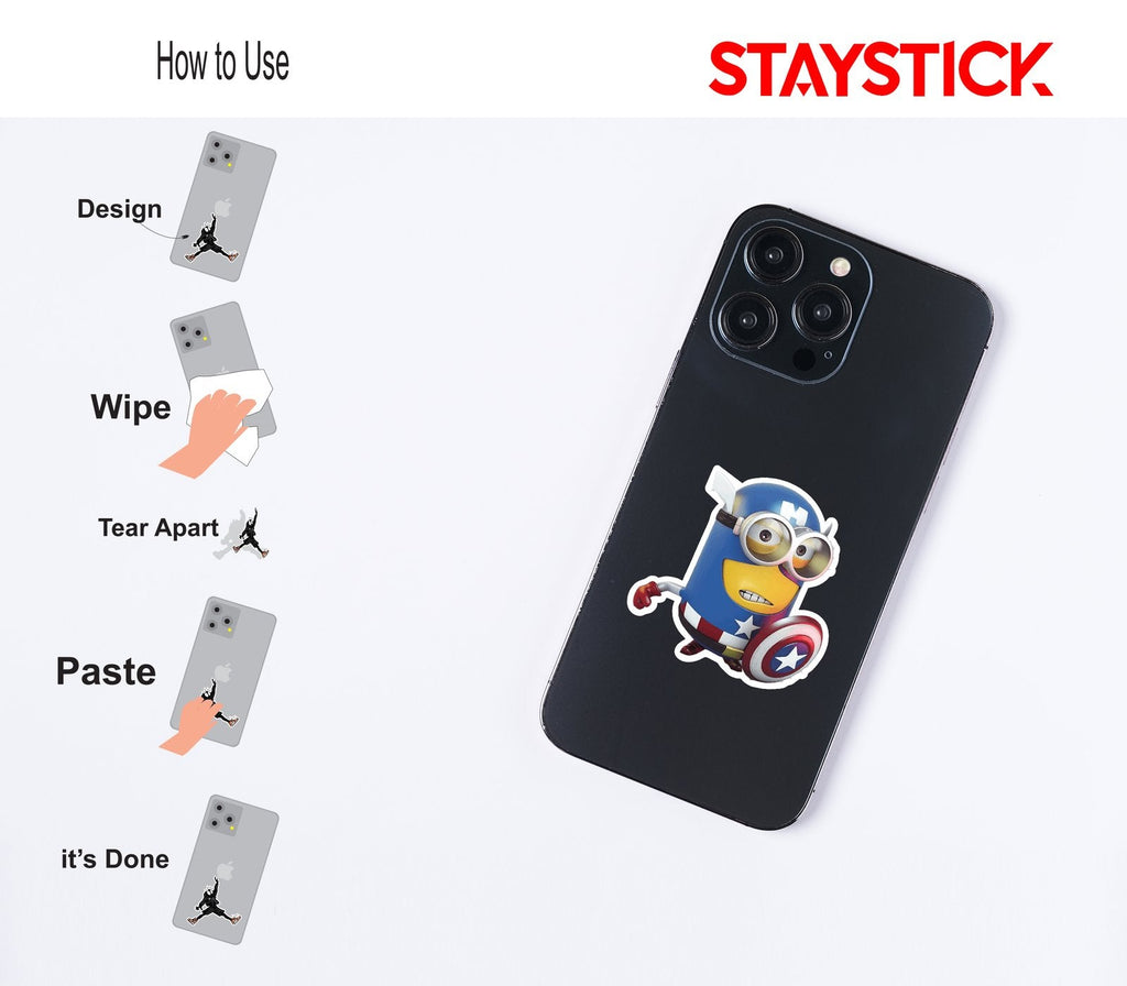 Captain America Minion Sticker Premium Vinyl Sticker