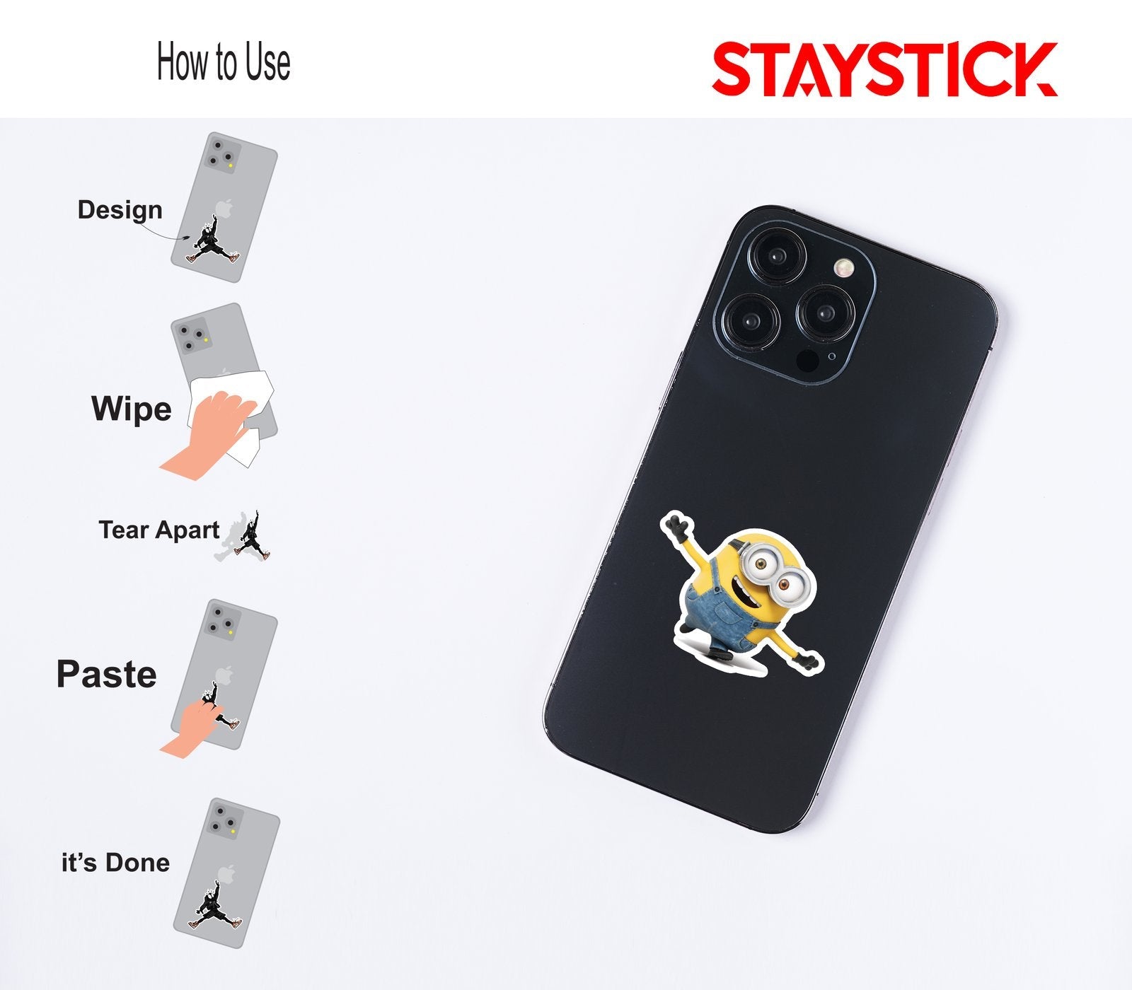 Happy Minion Sticker Premium Vinyl Sticker
