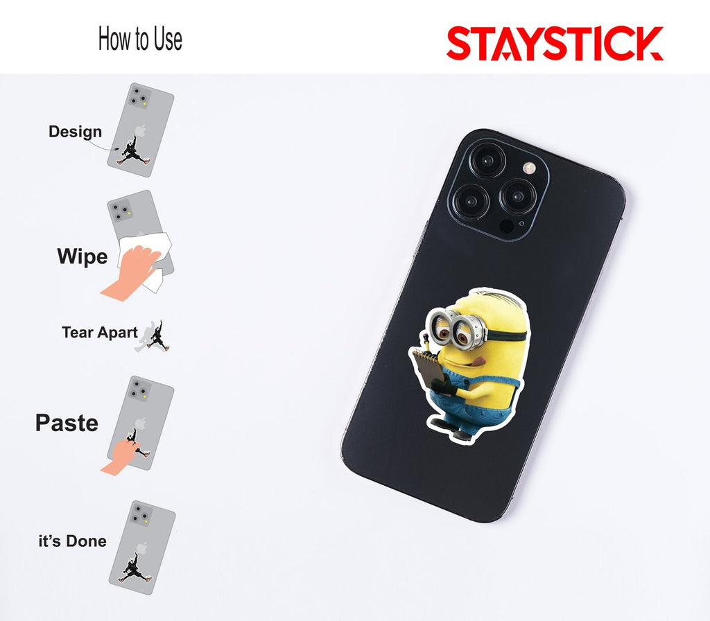 Thinking Minion Sticker Premium Vinyl Sticker