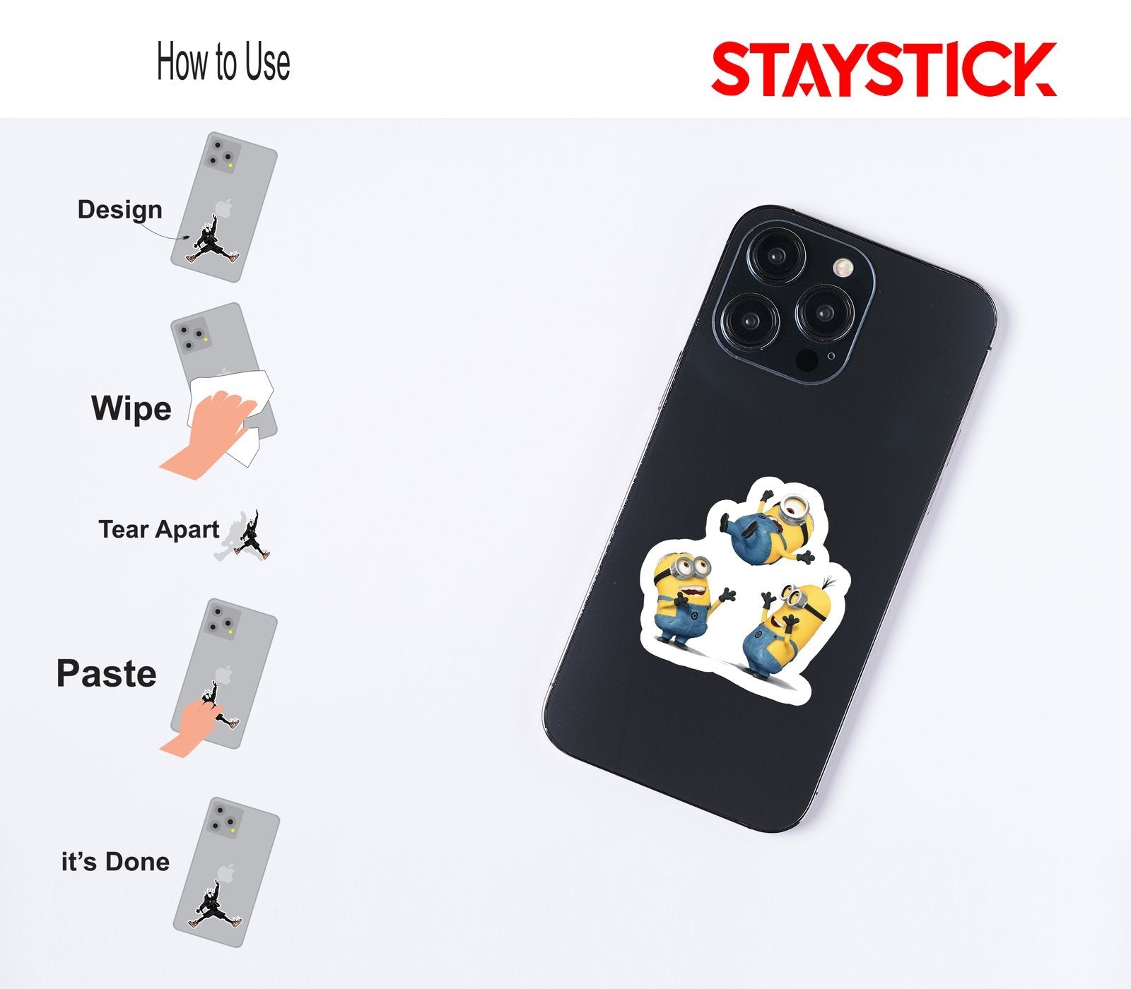Excited Minions Sticker Premium Vinyl Sticker