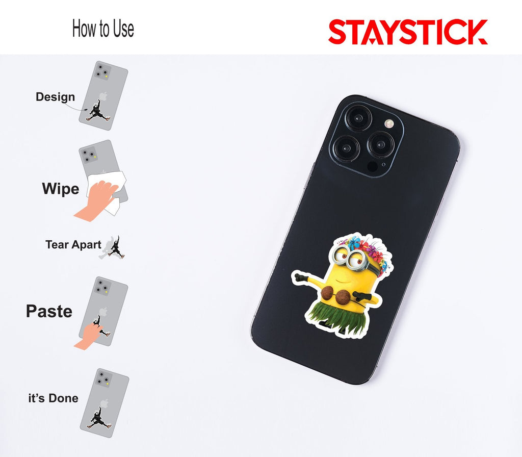 Hula Minion Sticker Premium Vinyl Sticker