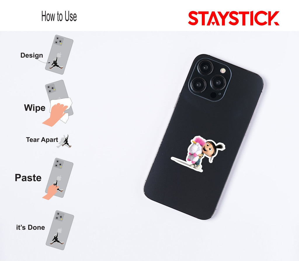Agnes and Fluffy Unicorn Sticker Premium Vinyl Sticker