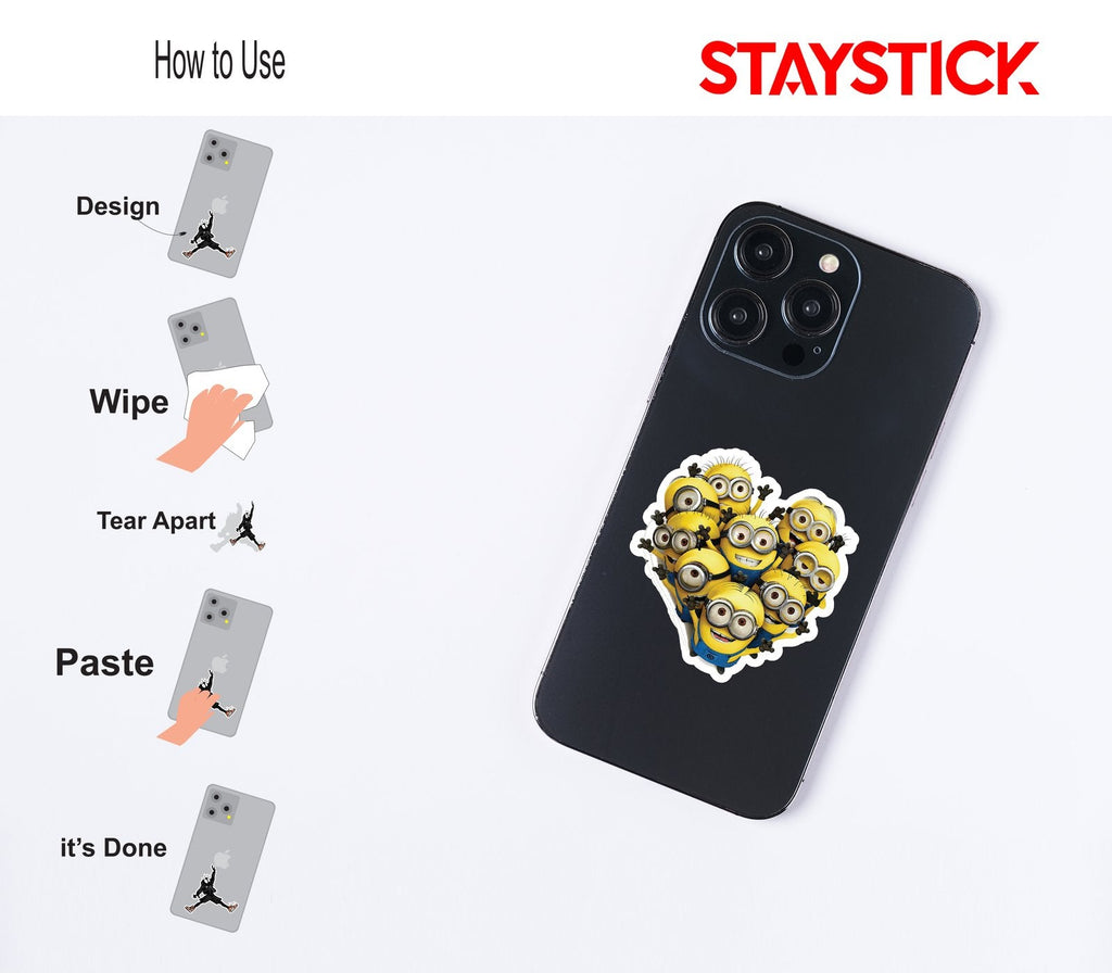 Minions Heart Sticker Premium Vinyl Sticker