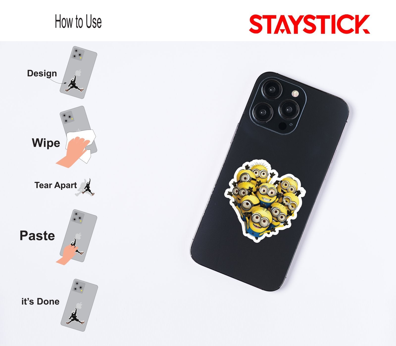 Minions Heart Sticker Premium Vinyl Sticker