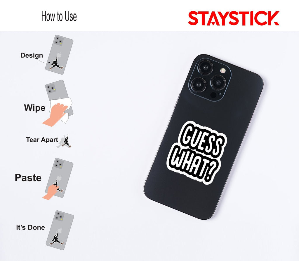 GUESS STICKER Premium Vinyl Sticker