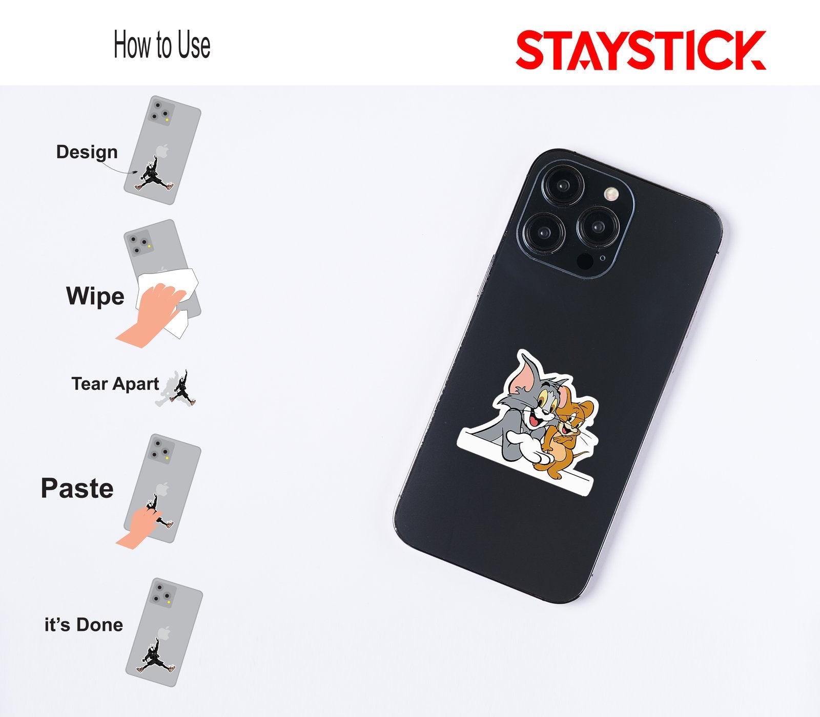 Tom and Jerry Cartoon Sticker Premium Vinyl Sticker