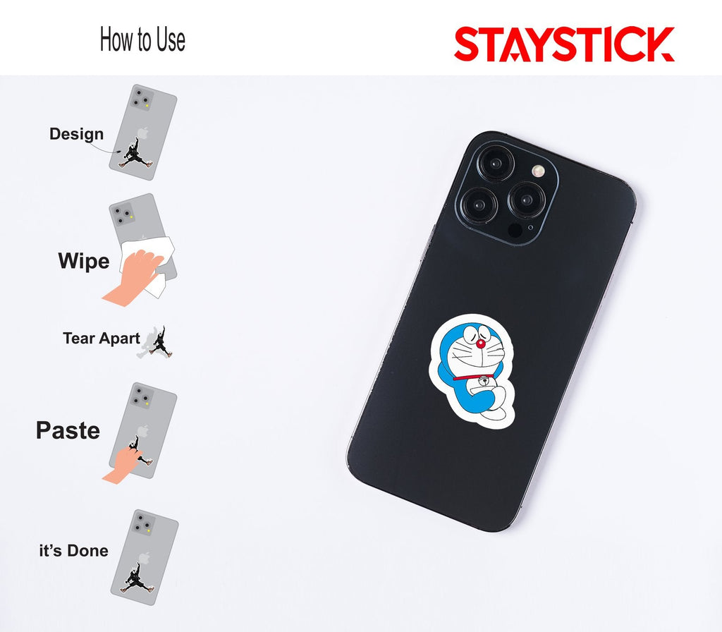 Doraemon Relaxing Sticker Premium Vinyl Sticker