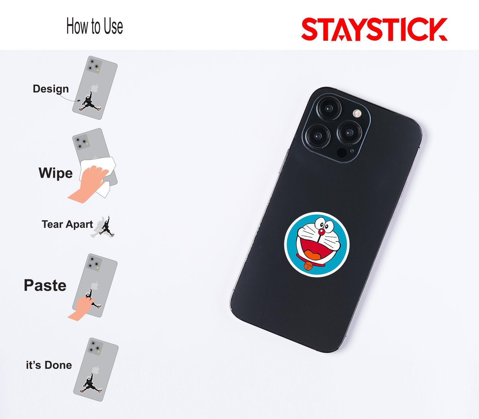 Doraemon Round Sticker Premium Vinyl Sticker