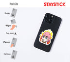 ANGRY GIRL STICKER Premium Vinyl Sticker