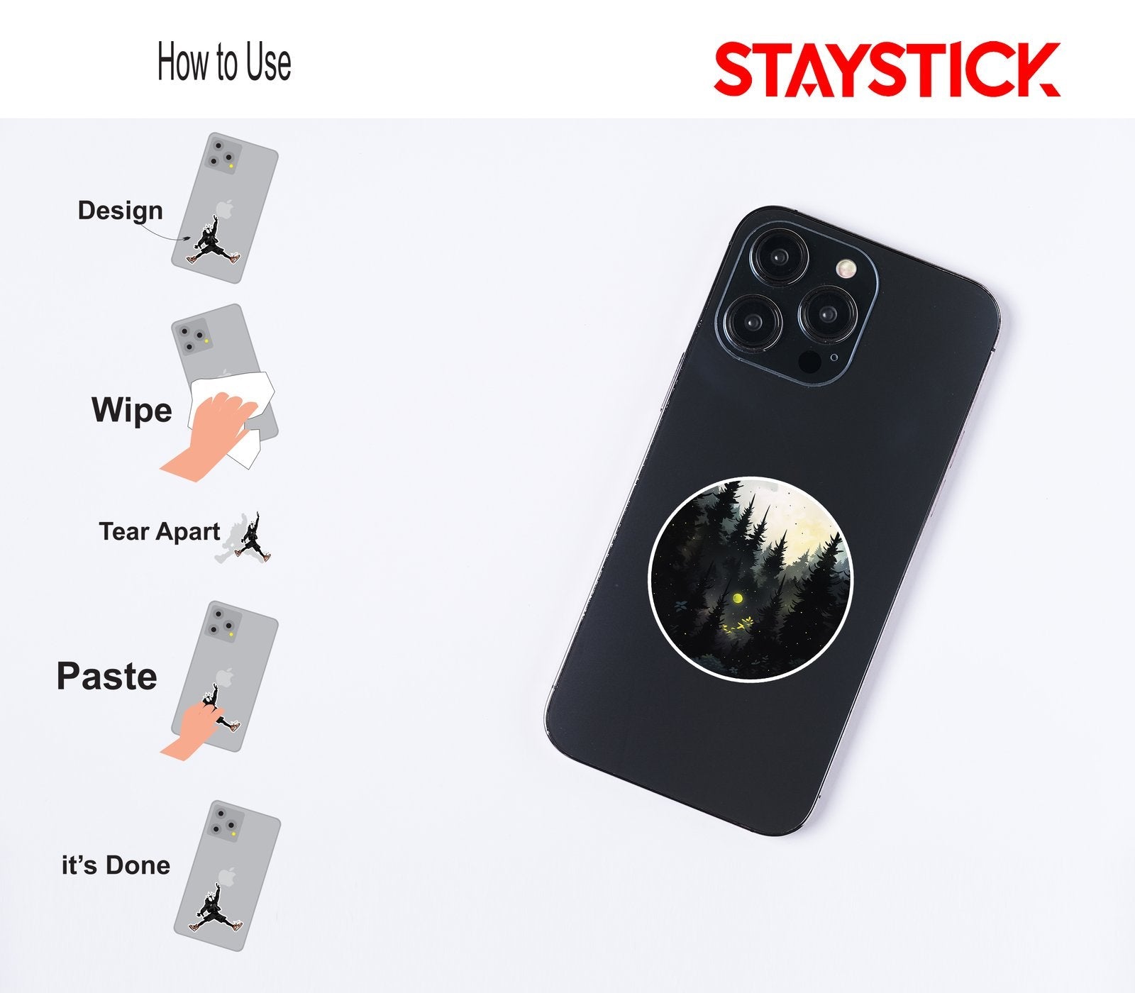 GLOWING MOON STICKER Premium Vinyl Sticker