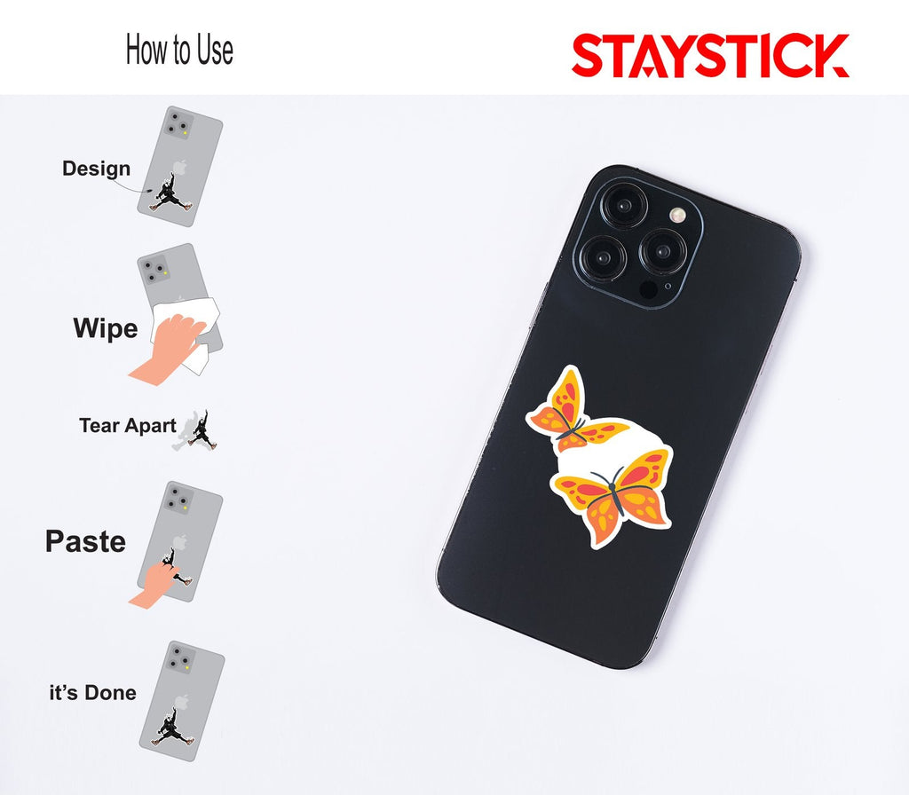 BUTTER FLY STICKER Premium Vinyl Sticker