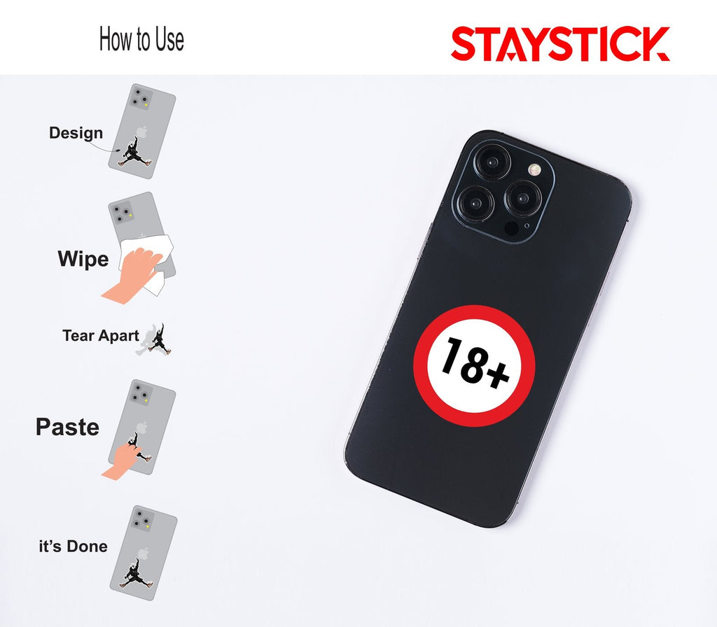 18+ STICKER Premium Vinyl Sticker