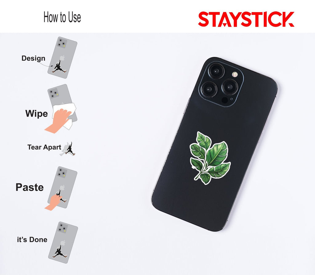LEAF FLOWER STICKER Premium Vinyl Sticker