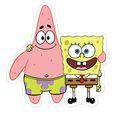 Spongebob and Patrick Best Friends Sticker Premium Vinyl Sticker