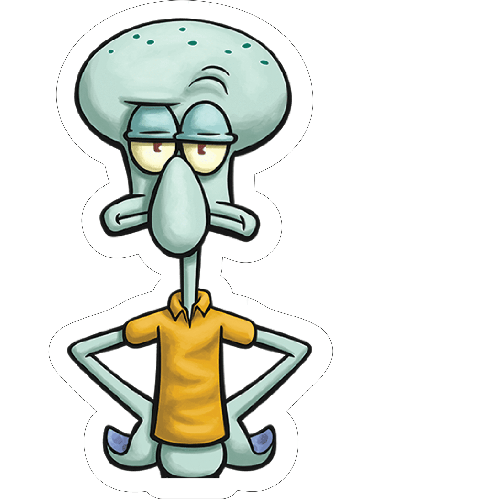 Squidward Tentacles Attitude Sticker Premium Vinyl Sticker