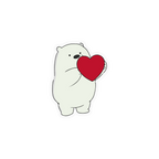 PANDA HEART STICKER Premium Vinyl Sticker