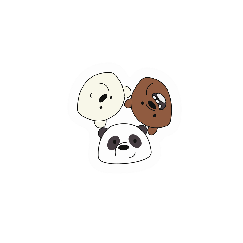 3 PANDA STICKER Premium Vinyl Sticker