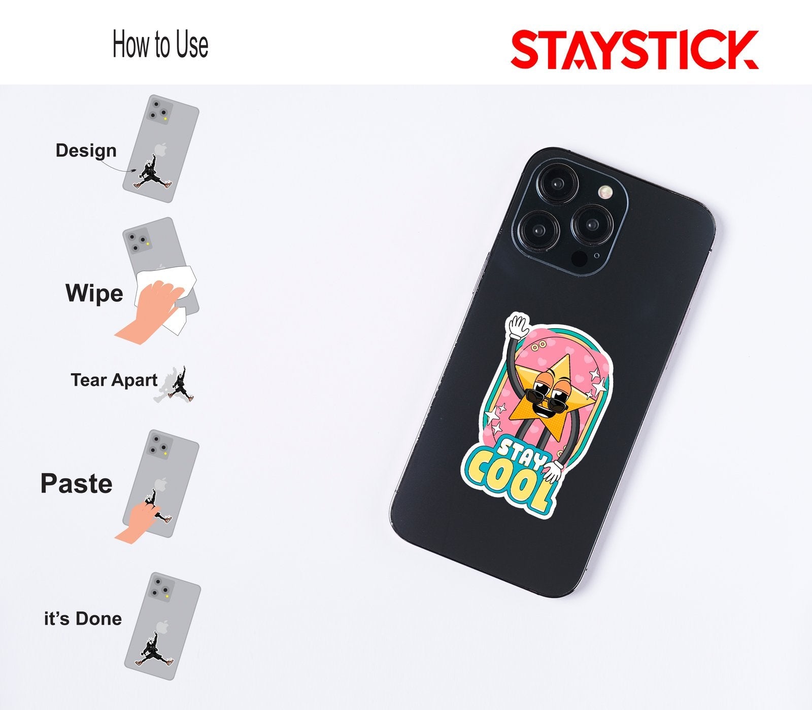 STAY COOL STICKER Metalized Sticker