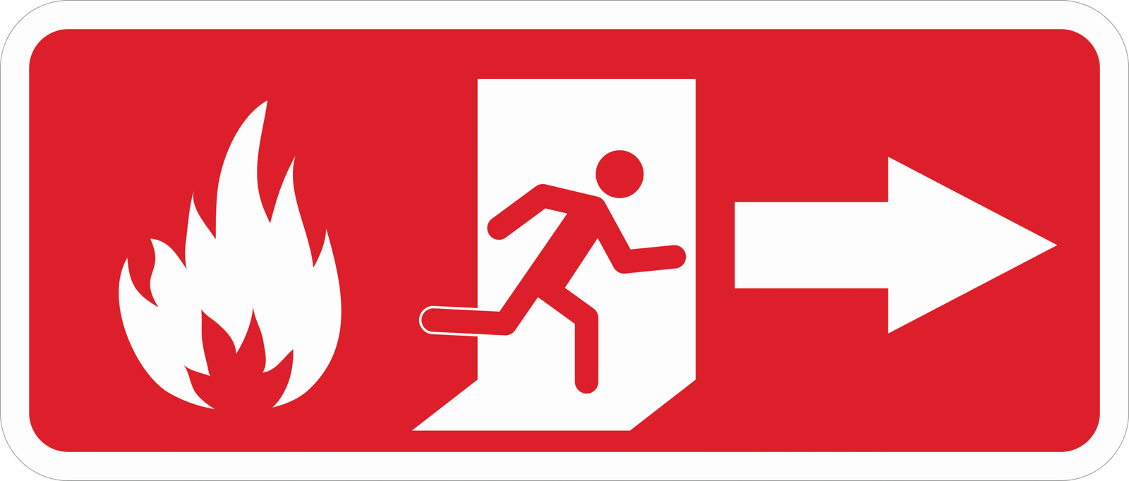 FIRE EXIT SIGN STICKER Safety Sticker