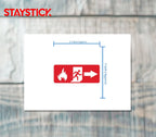 FIRE EXIT SIGN STICKER Safety Sticker