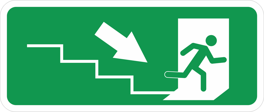 FIRE EXIT SIGN STICKER Safety Sticker