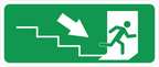 FIRE EXIT SIGN STICKER Safety Sticker