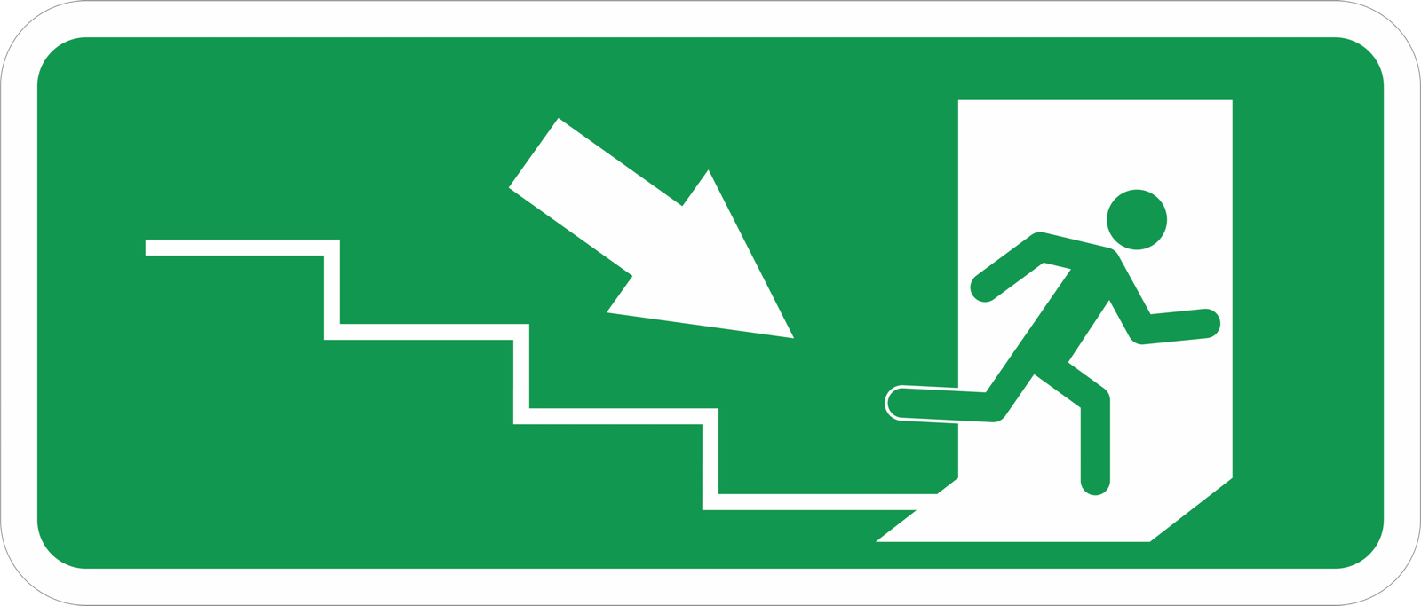 FIRE EXIT SIGN STICKER Safety Sticker