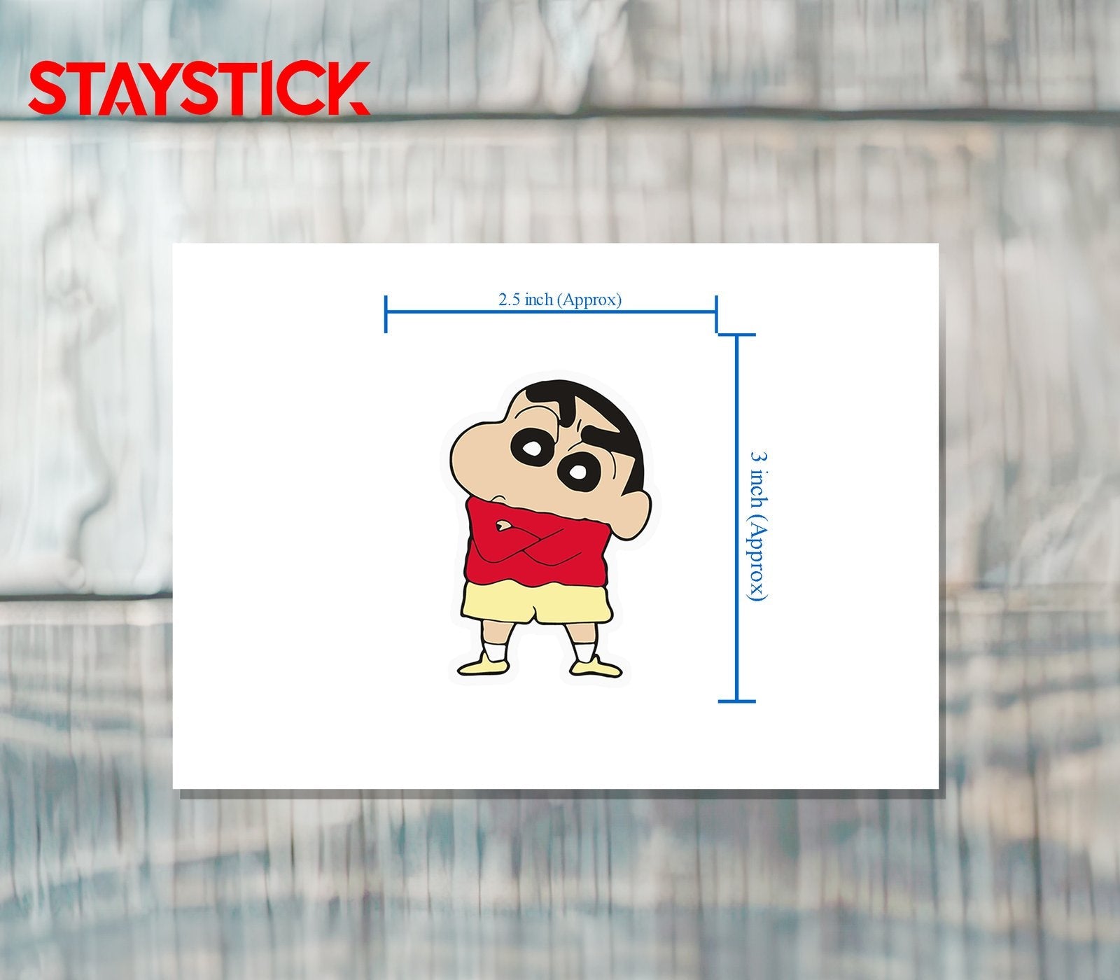 Shinchan Naughty Pose Sticker Premium Vinyl Sticker