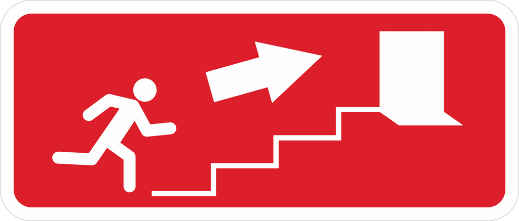 FIRE EXIT SIGN STICKER Safety Sticker