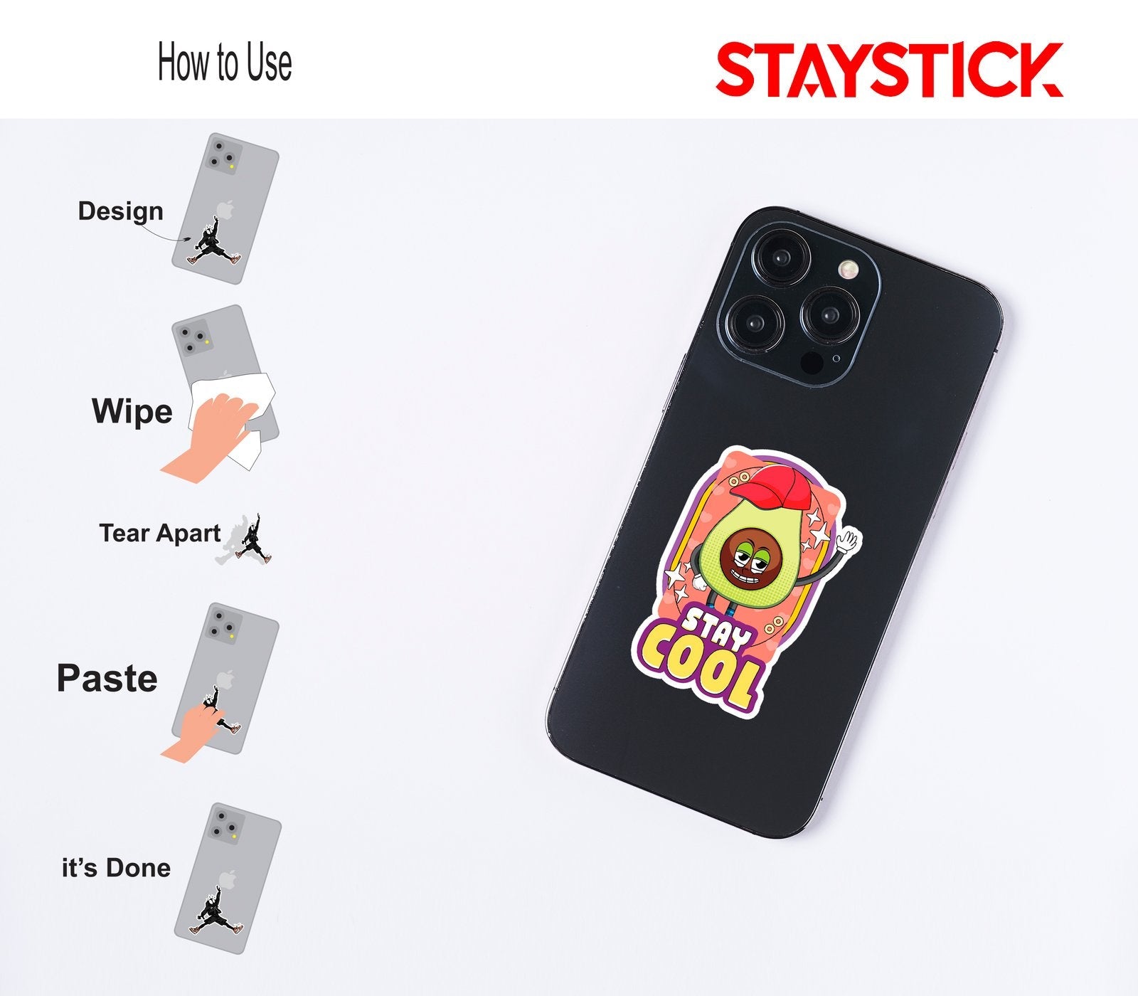 STAY COOL STICKER Metalized Sticker