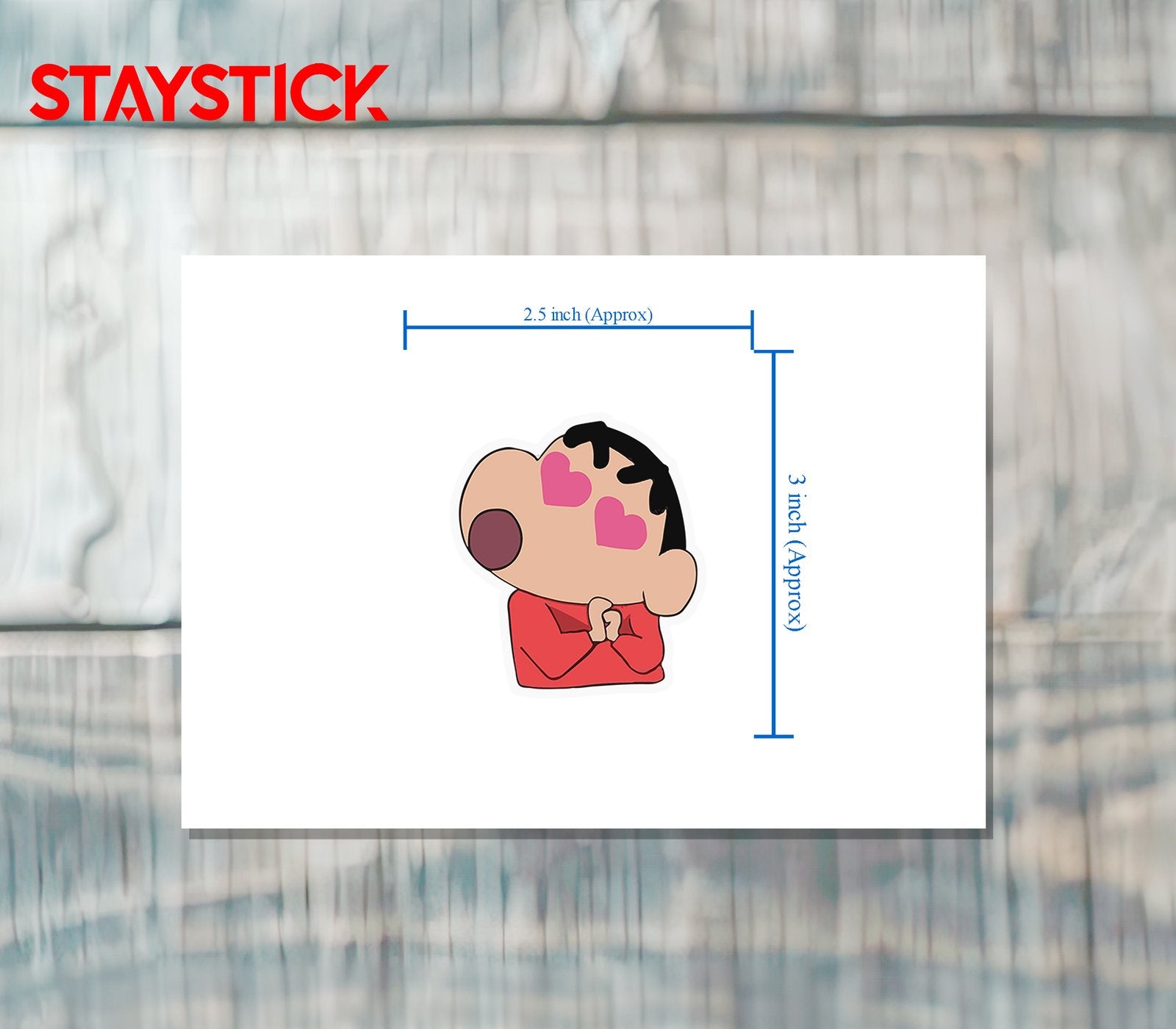 Shin-Chan in Love Sticker Premium Vinyl Sticker