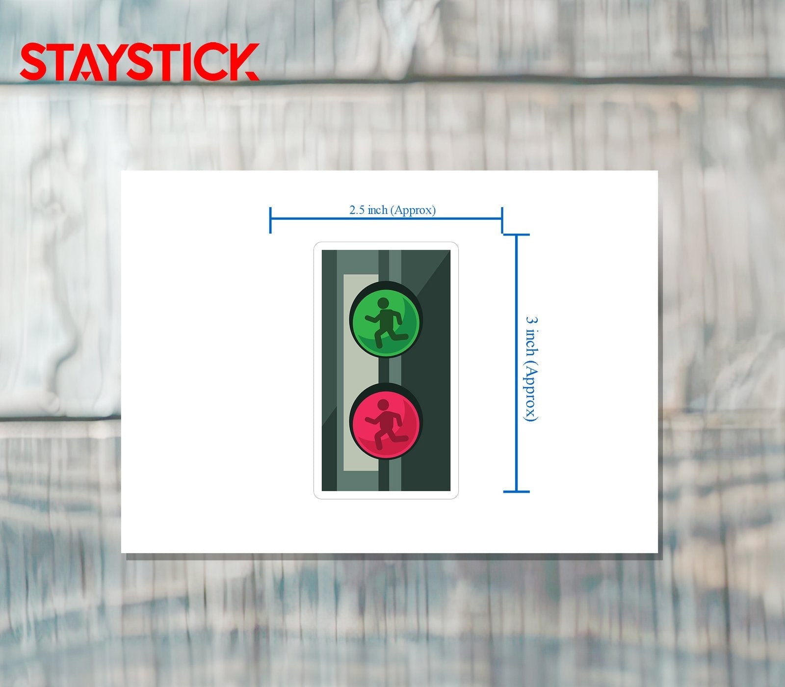 CROSSING SIGNAL STICKER Premium Vinyl Sticker