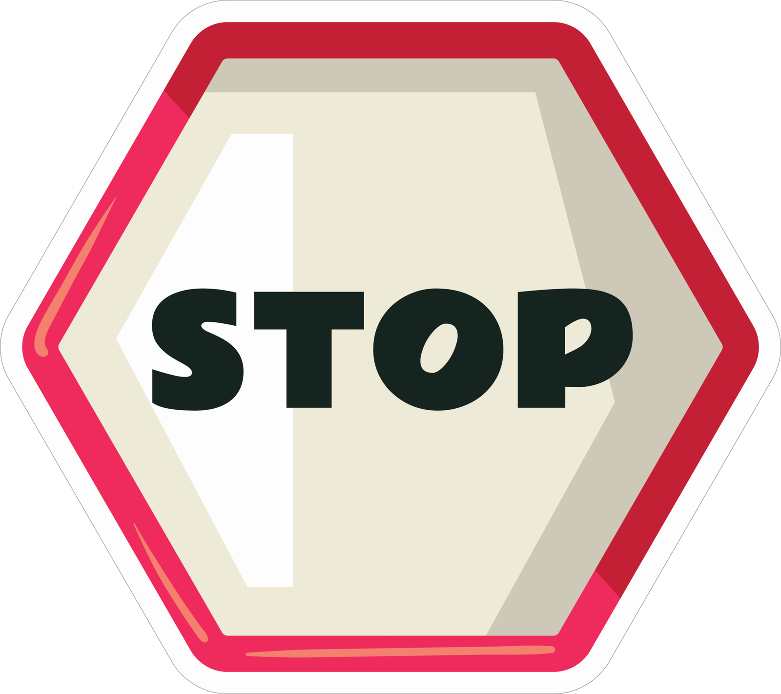 STOP STICKER Safety Sticker