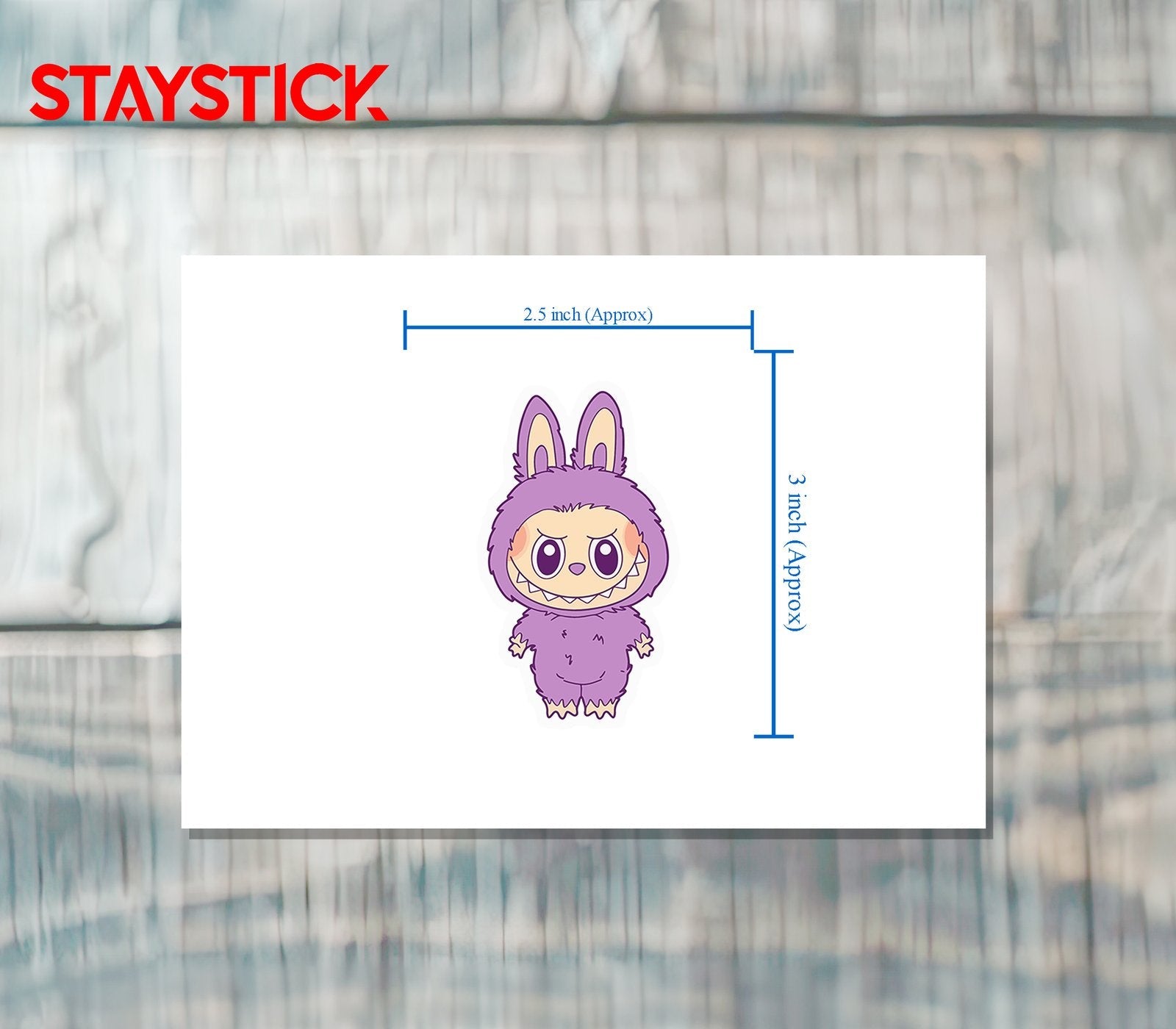 Cute Purple Monster Bunny Sticker Premium Vinyl Sticker