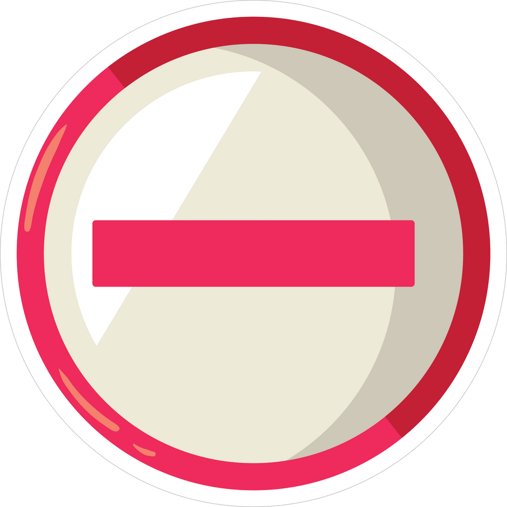 NO ENTRY STICKER Premium Vinyl Sticker
