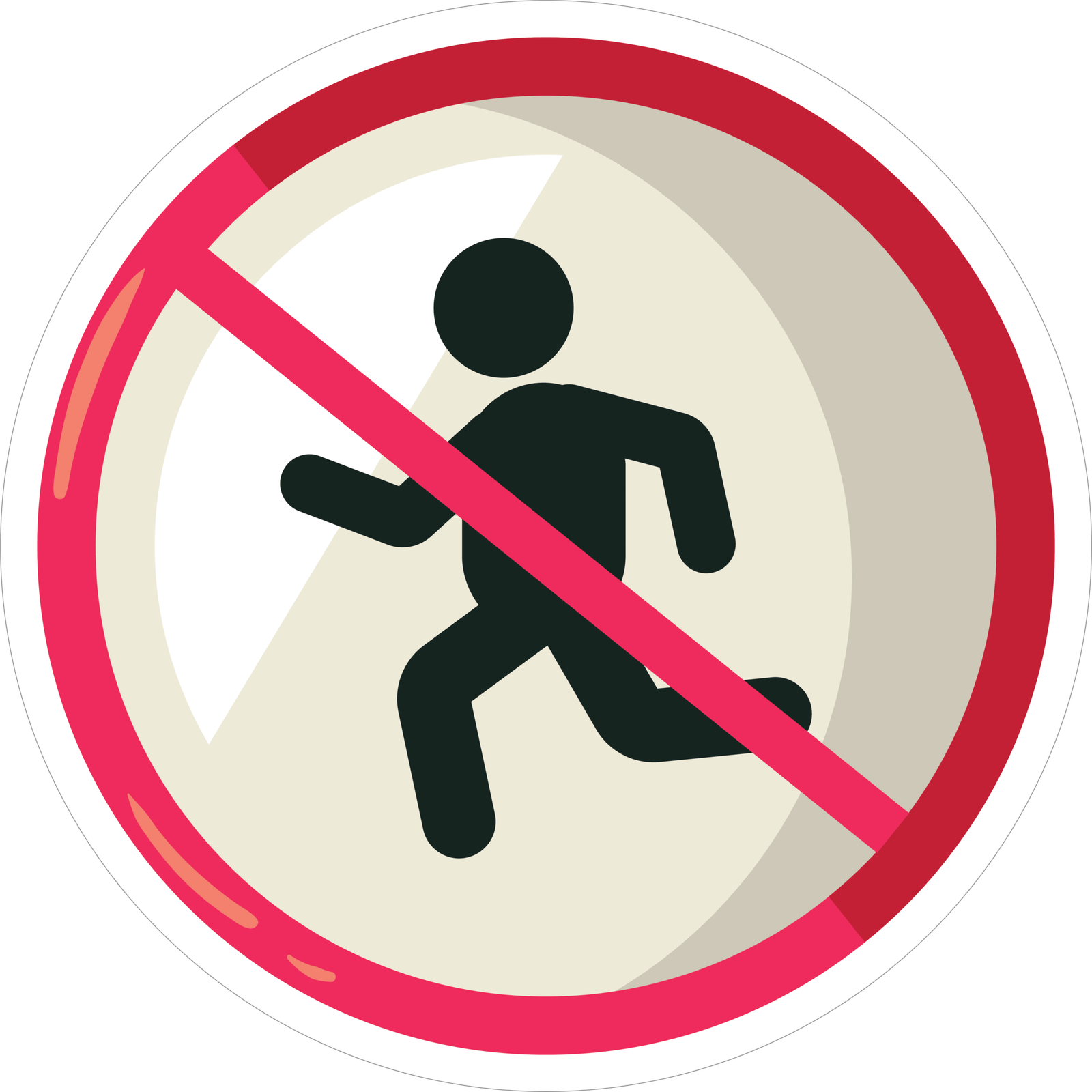 NO RUNNING STICKER Premium Vinyl Sticker