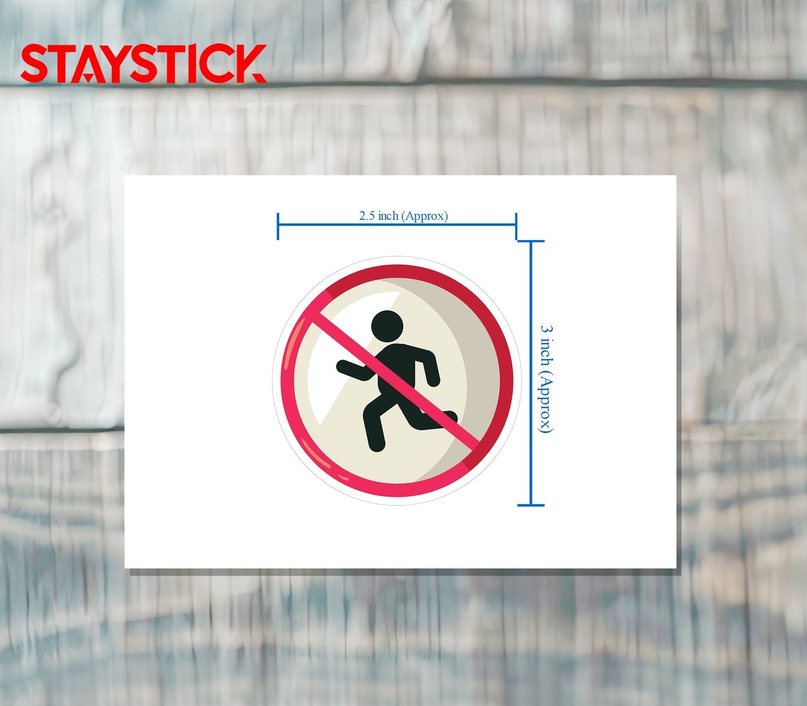 NO RUNNING STICKER Premium Vinyl Sticker